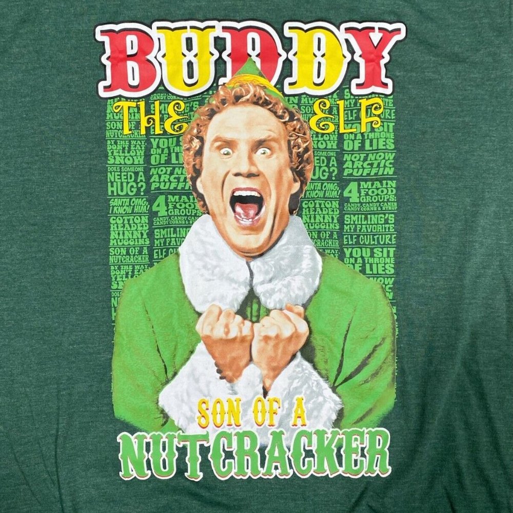 Buddy The Elf  Son of A Nut Cracker Green T-Shirt - Size XL